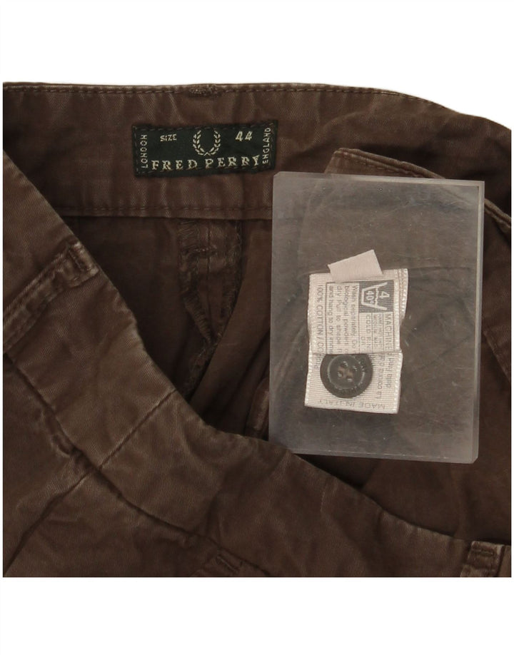 Pantaloncini chino da donna FRED PERRY IT 44 medio W29 cotone marrone