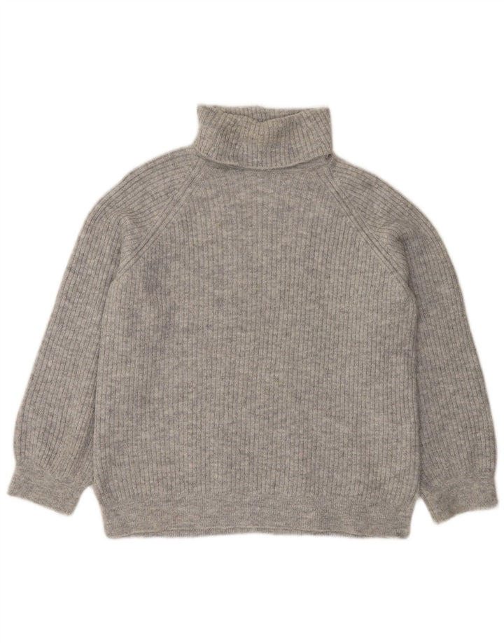 Maglione maglione a collo alto da donna Marks & Spencer UK 14 Acrilico grigio medio