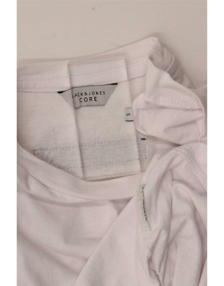 Jack & Jones Top grafico da uomo a maniche lunghe piccolo bianco