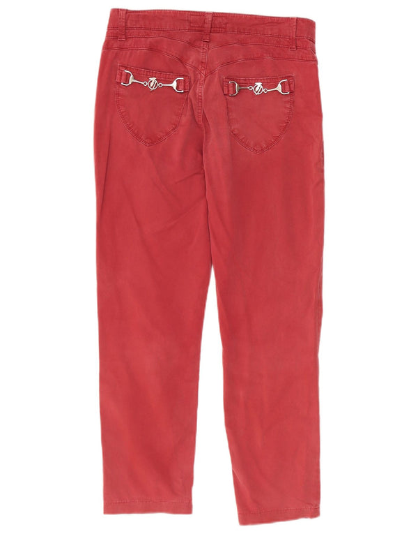 Pantaloni Casual Slim Donna Trussardi IT 40 Small W24 L26 Rosso
