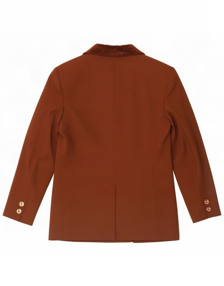 ARA Giacca blazer oversize da donna a 4 bottoni UK 10 Small Marrone New Wool