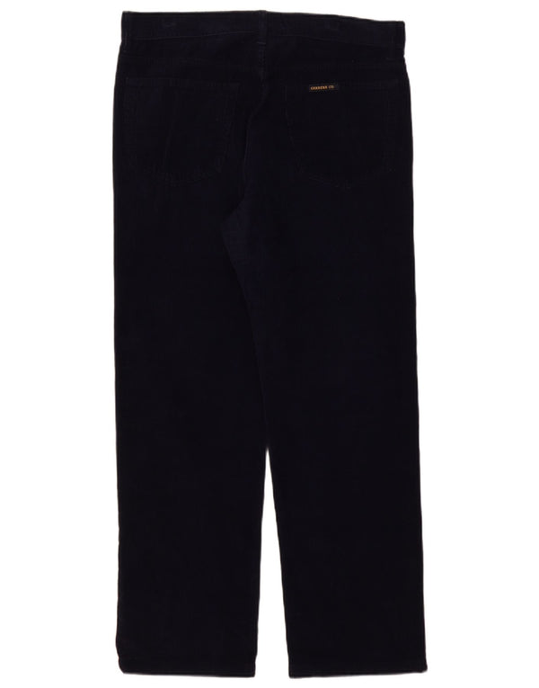 Pantaloni dritti da uomo in velluto a coste Carrera W36 L29 cotone blu navy