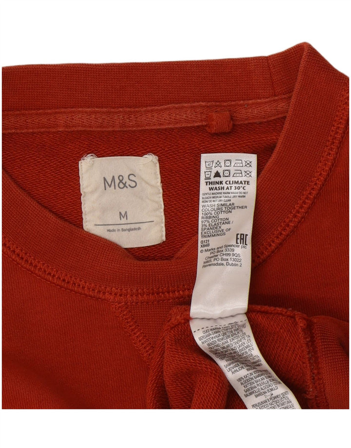 Felpa da uomo Marks & Spencer in cotone arancione medio