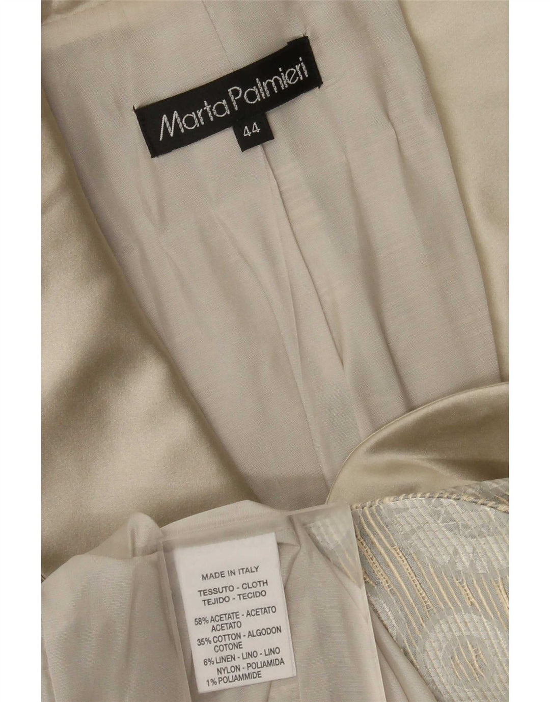 Giacca Blazer a 4 Bottoni da Donna Marta Palmieri IT 44 Grigio Medio Floreale