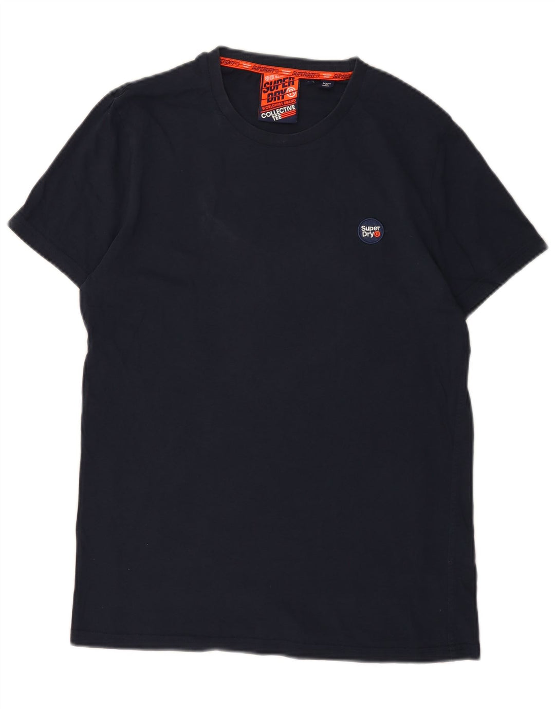 T-shirt da uomo Superdry Top Large in cotone blu navy