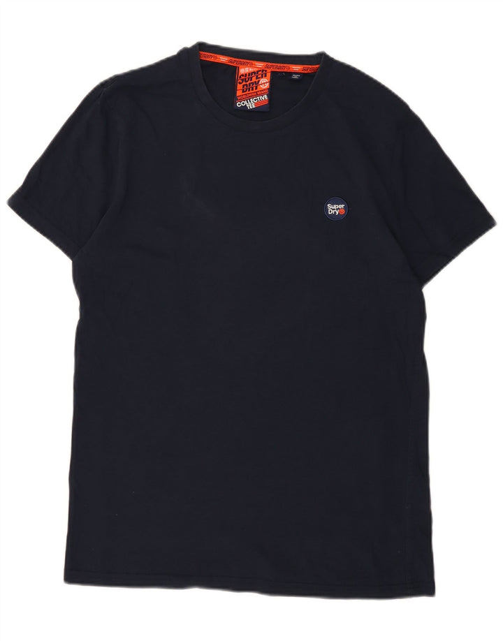 T-shirt da uomo Superdry Top Large in cotone blu navy