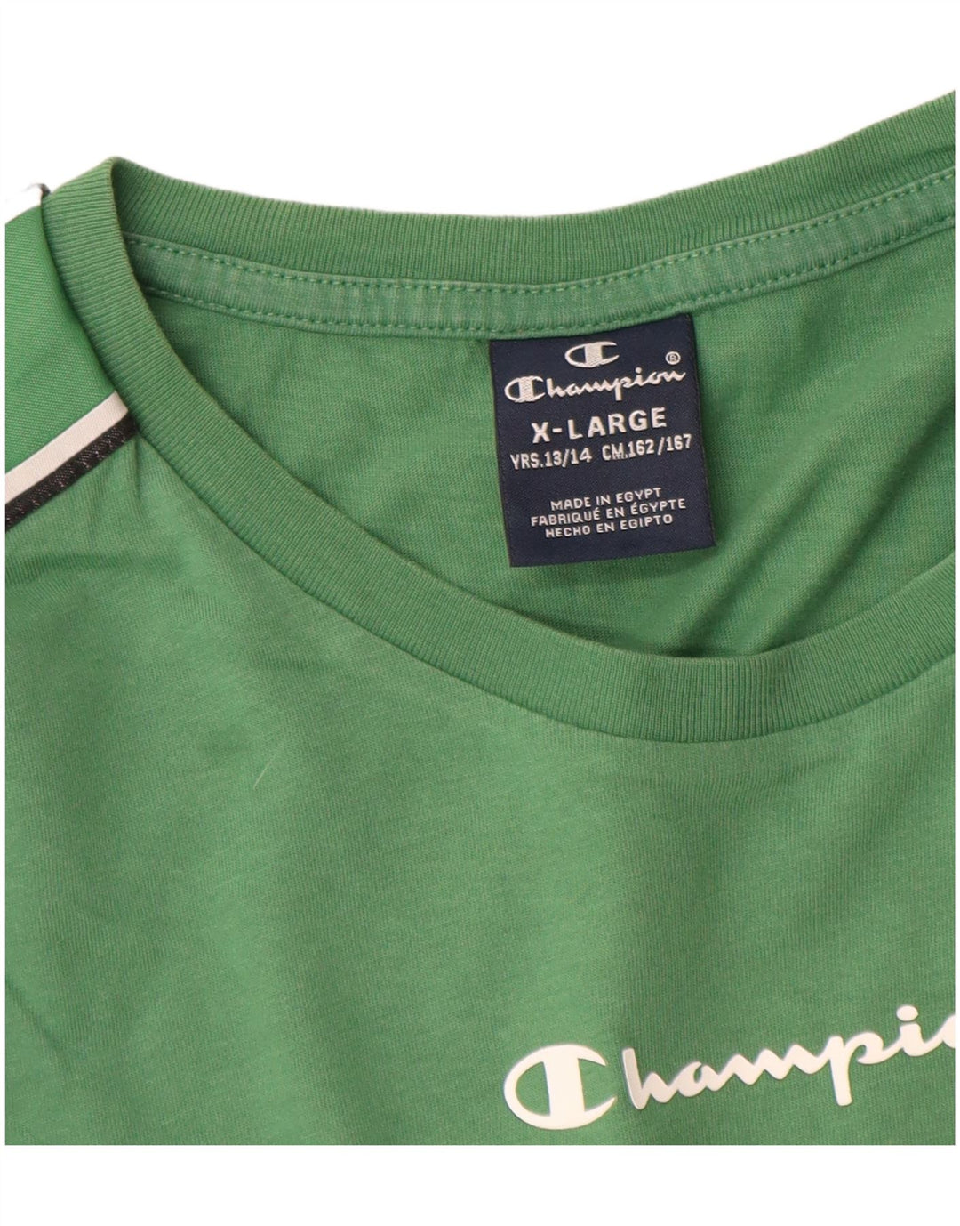 T-shirt grafica da ragazzo Champion Top 13-14 anni XL Verde