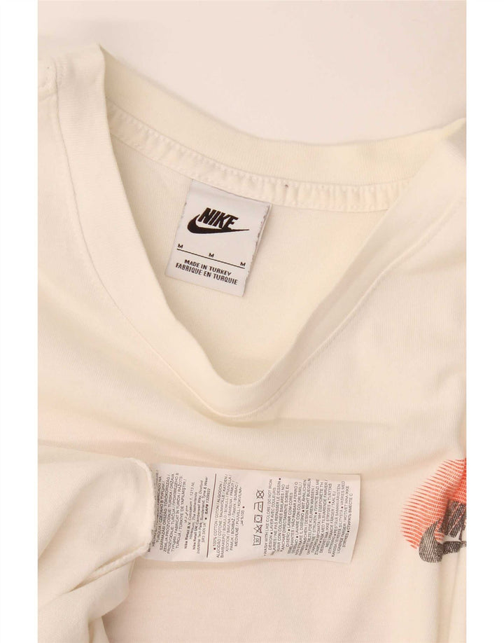 T-shirt grafica da uomo Nike Top in cotone bianco medio
