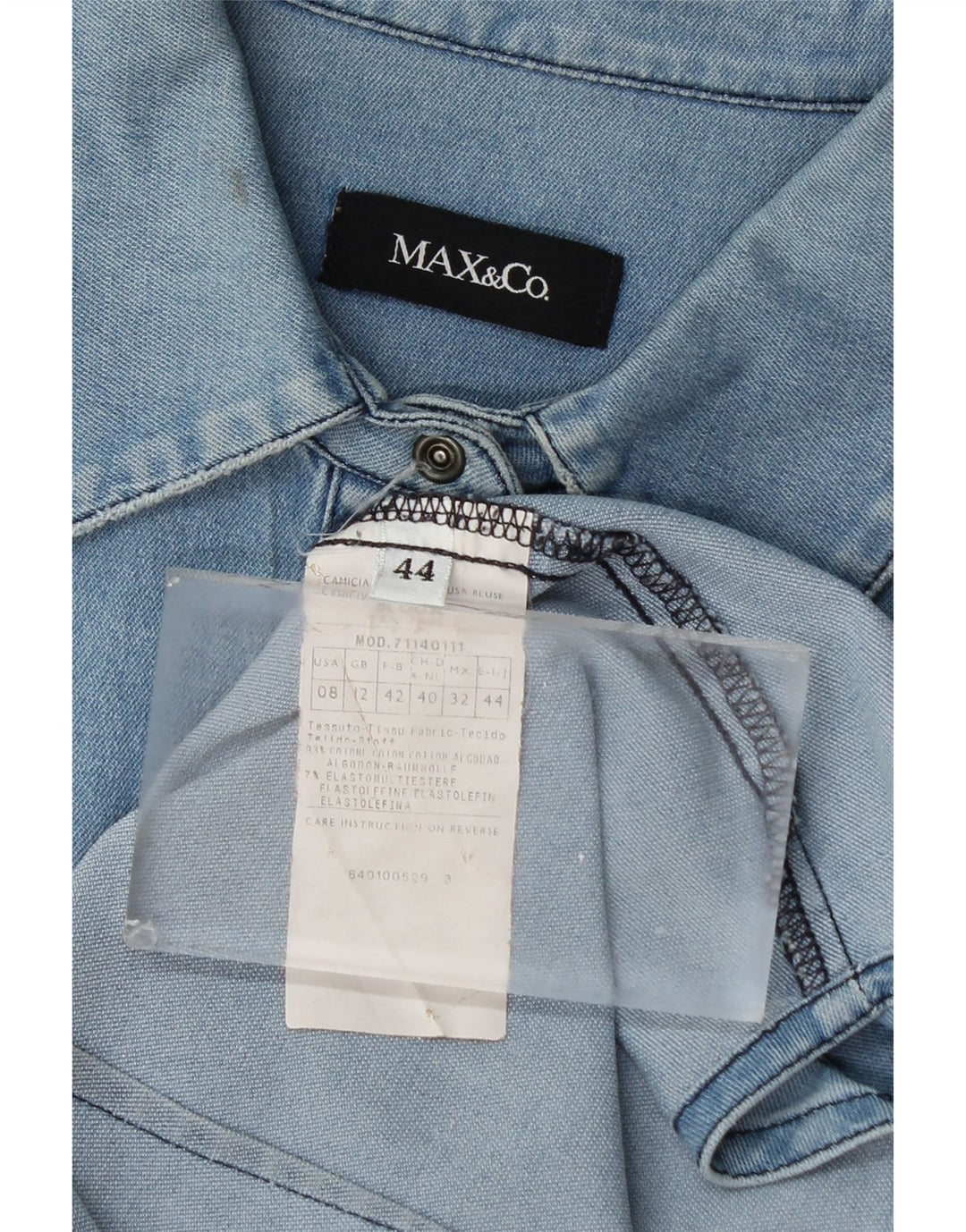 Camicia in denim da donna Max Mara UK 12 Cotone blu medio