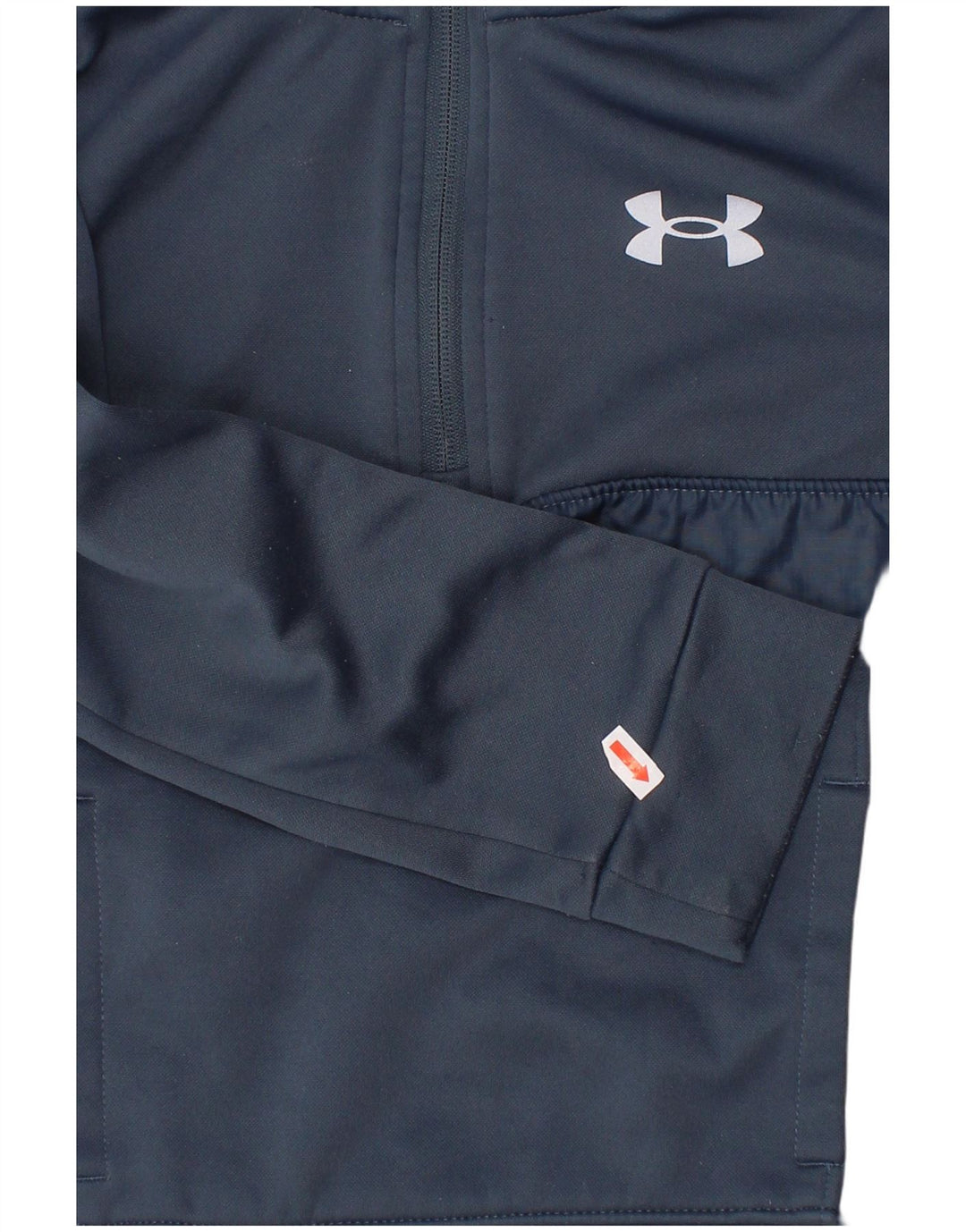 Felpa con collo con zip per ragazzi UNDER ARMOUR 5-6 anni in poliestere blu navy