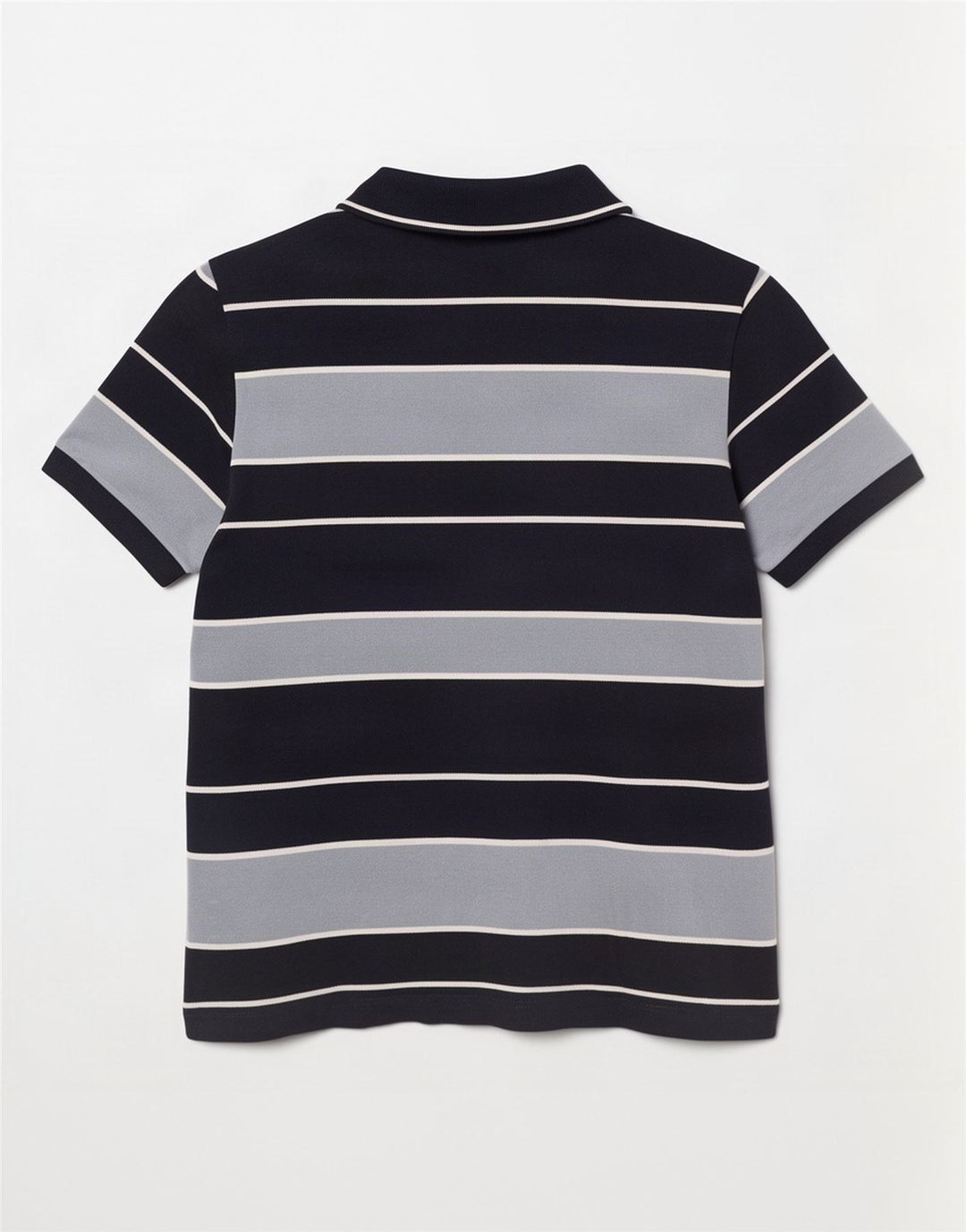 Polo da uomo Lacoste taglia 5 grande in cotone a righe blu navy