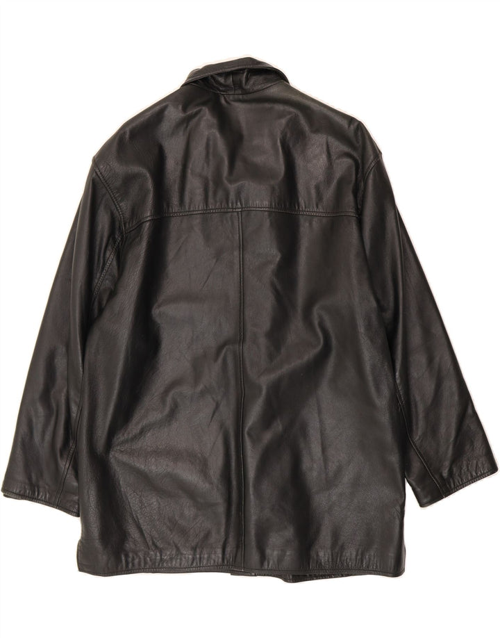 ANTICA PELLERIA Womens Leather Jacket UK 18 XL Black Leather Vintage Antica Pelleria and Second-Hand Antica Pelleria from Messina Hembry 