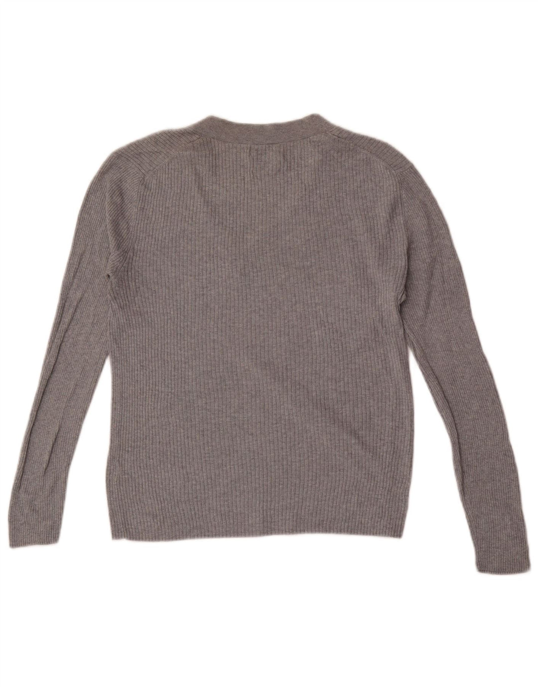Maglia da donna a maniche lunghe Massimo Dutti UK 14 grande seta grigia