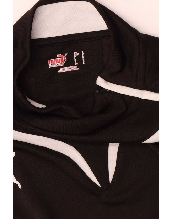 Puma Uomo Pullover Tuta Top Giacca Grande Nero Colourblock Poliestere