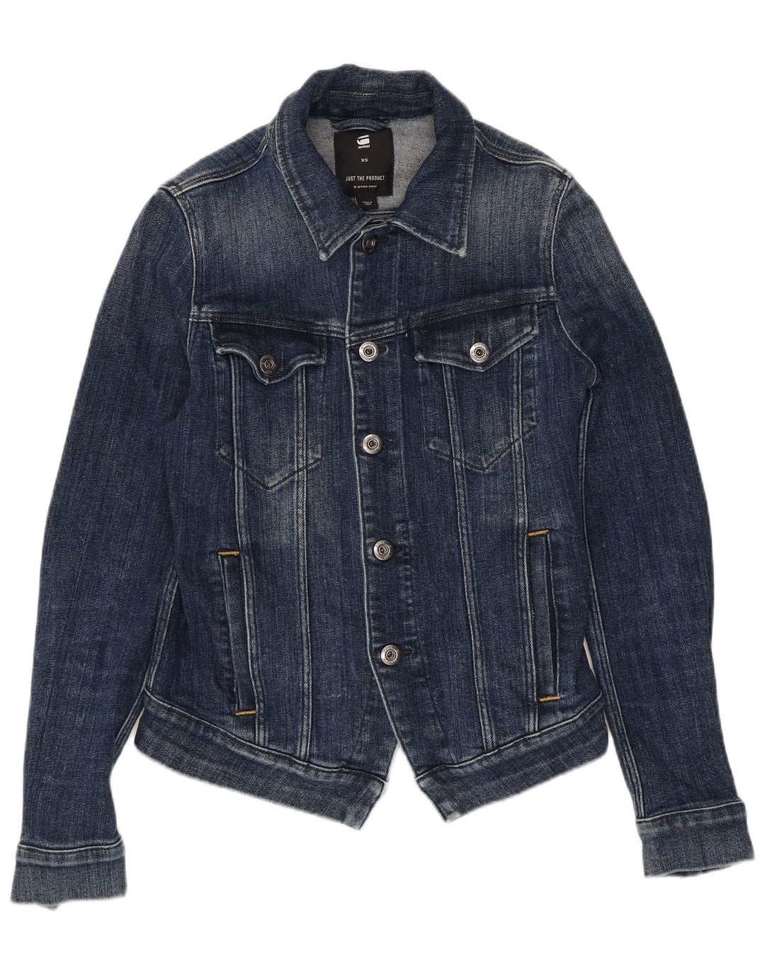 Giacca in denim corto da donna G-STAR UK 6 XS cotone blu navy