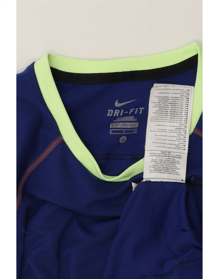 NIKE T-shirt da uomo Dri Fit Top piccola blu in poliestere
