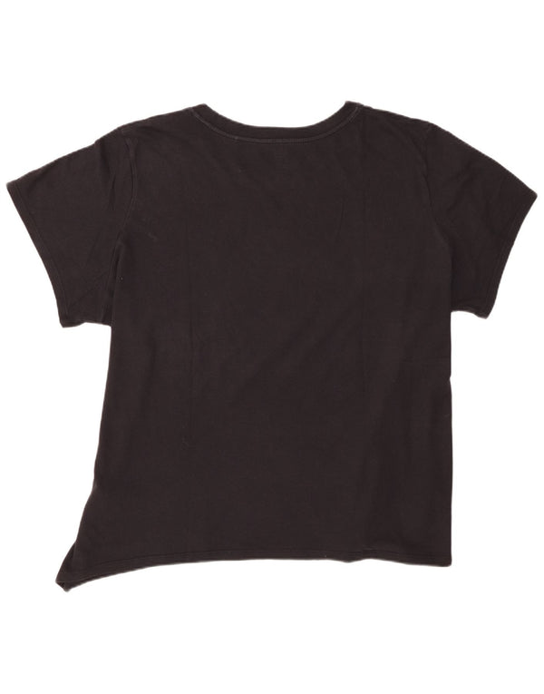T-shirt grafica da donna Levi's Top UK 22 3XL cotone nero