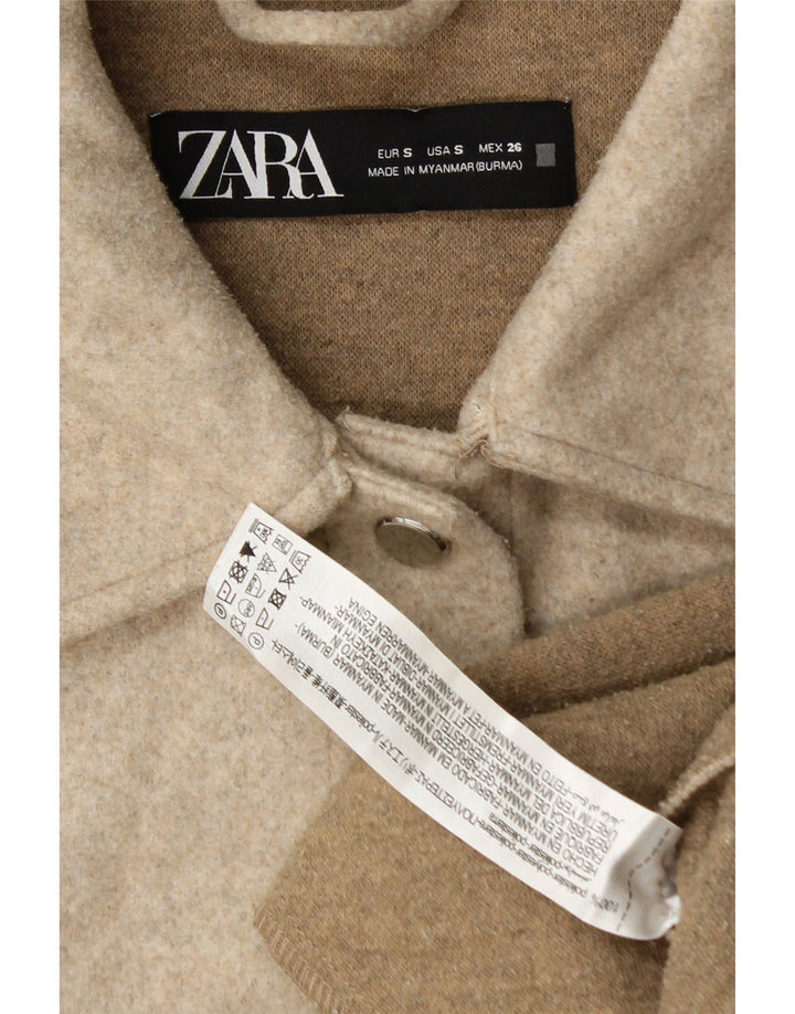 Giubbotto bomber oversize da donna Zara UK 10 piccolo poliestere beige