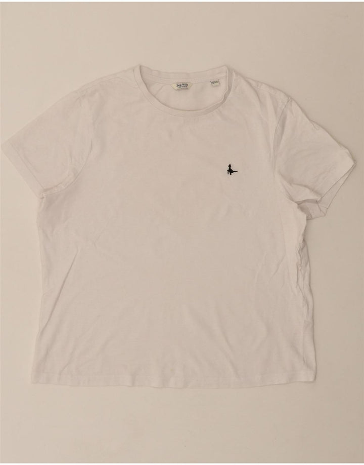 JACK WILLS Womens T-Shirt Top UK 12 Medium  White Cotton Vintage Jack Wills and Second-Hand Jack Wills from Messina Hembry 