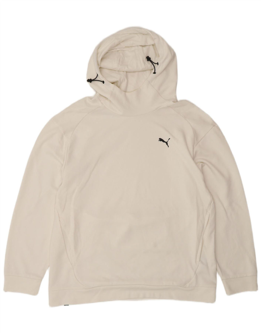 Felpa con cappuccio da uomo Puma Large in cotone bianco