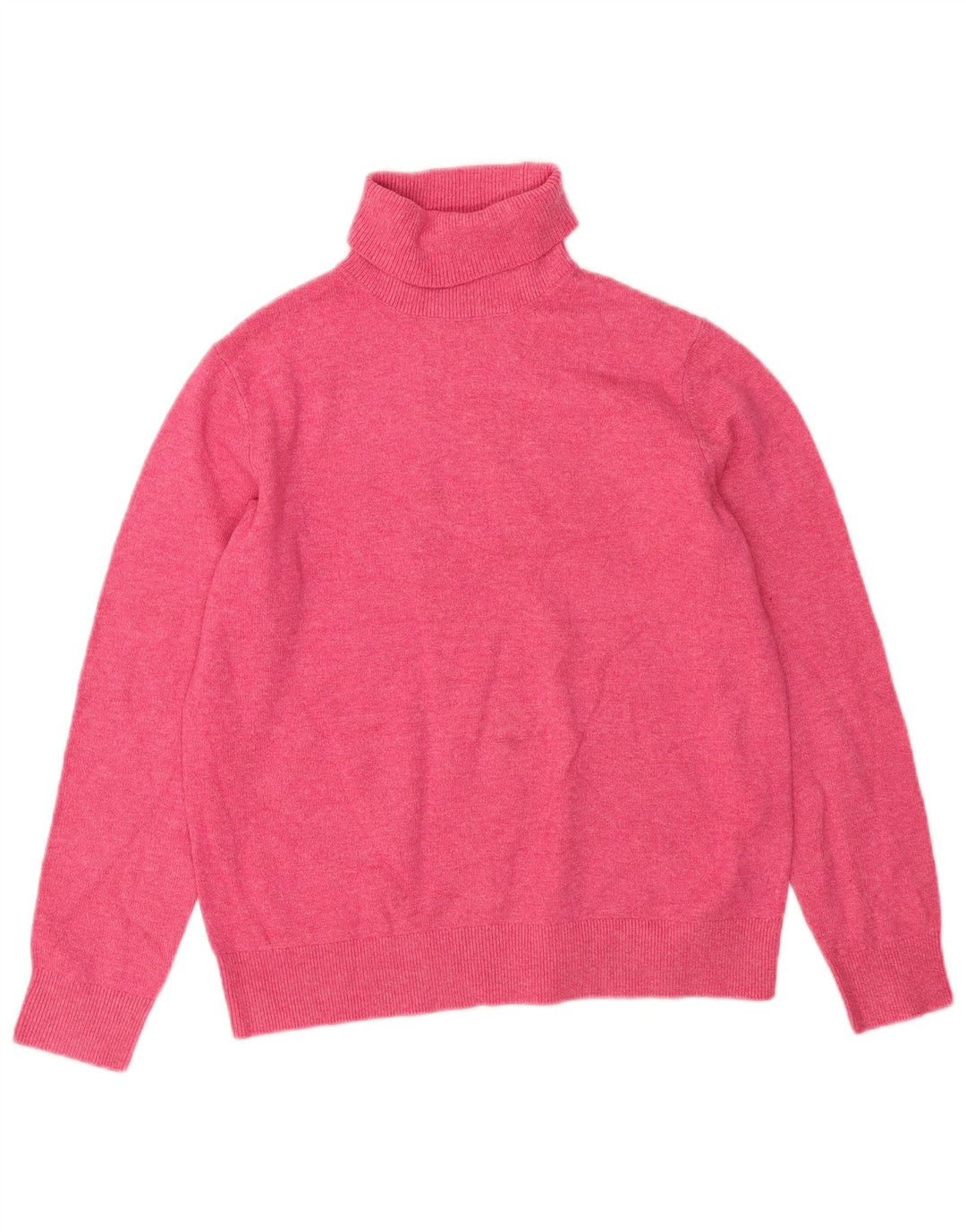 Maglione maglione oversize da donna Marks & Spencer con collo alto UK 10 piccolo rosa