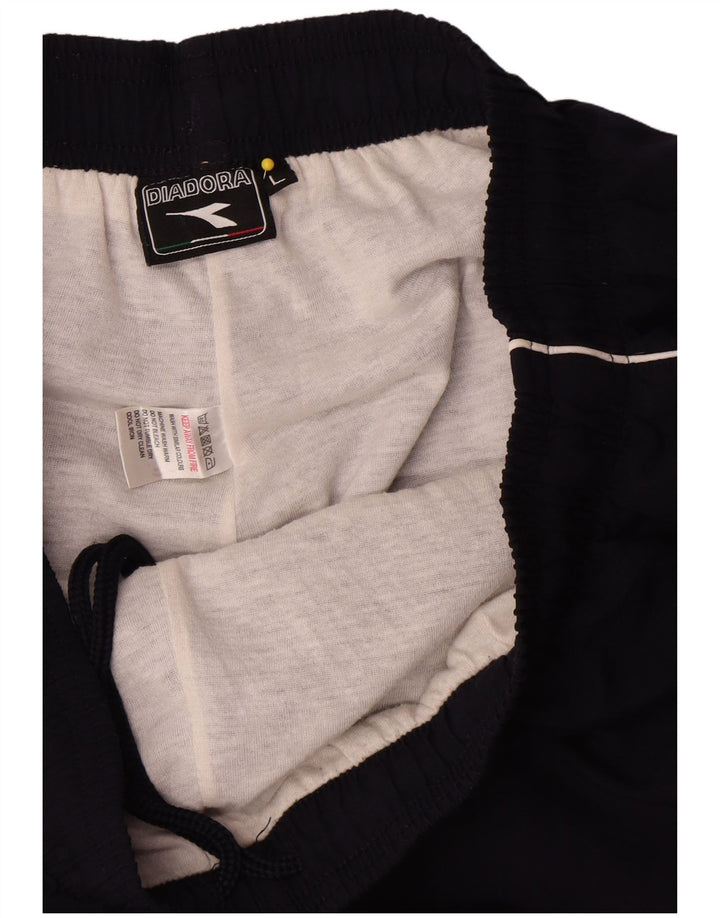 Pantaloni da tuta da uomo Diadora Large in poliestere blu navy