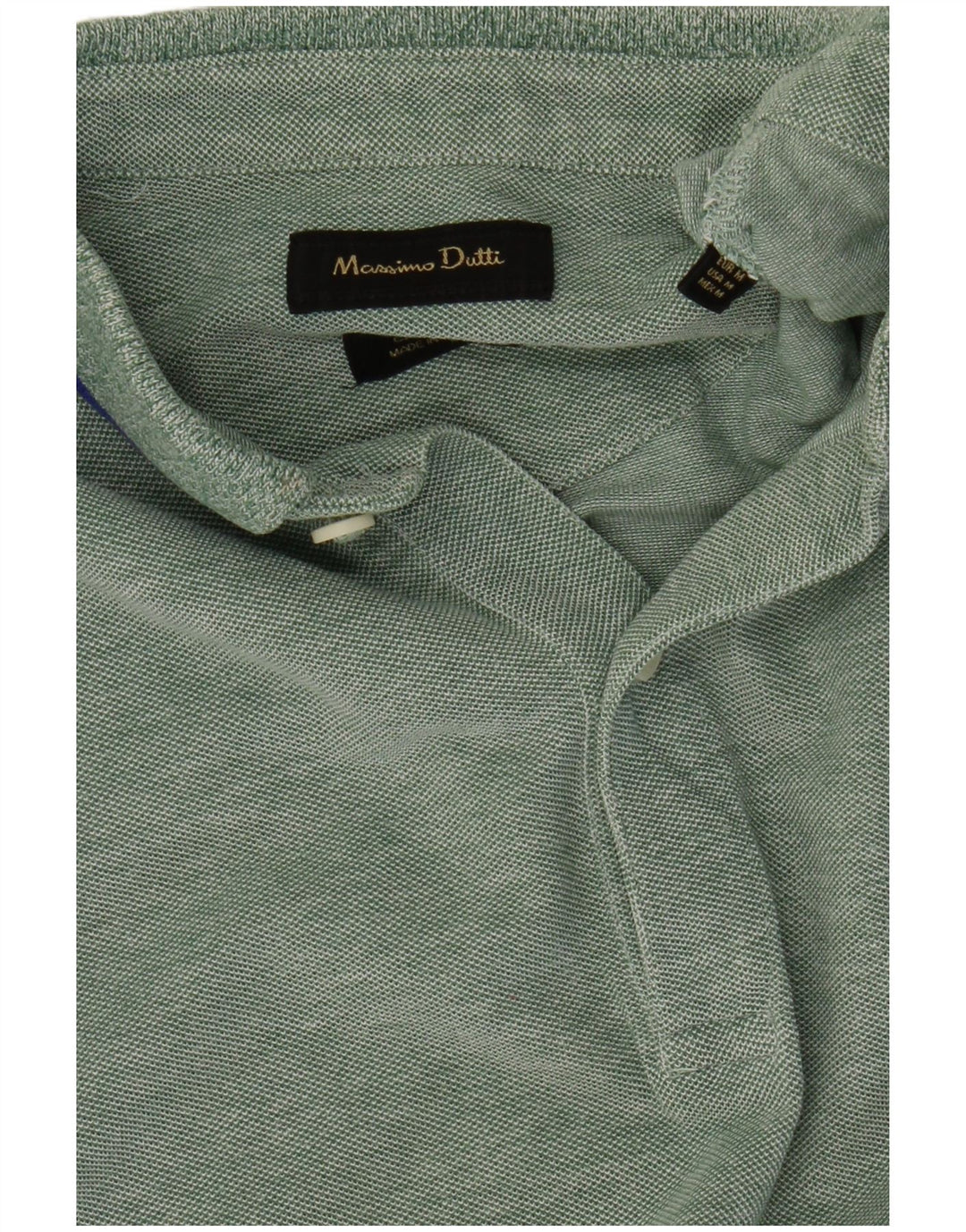 Polo da uomo MASSIMO DUTTI verde medio screziato