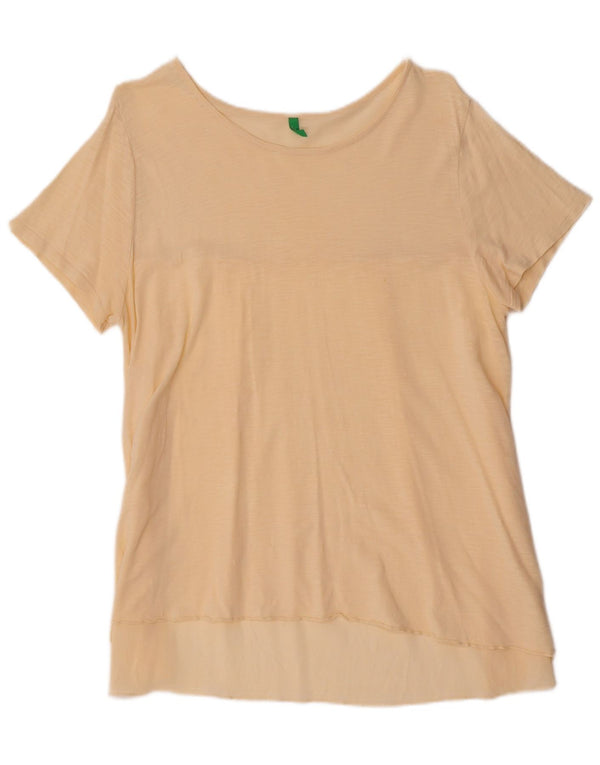 T-shirt da donna BENETTON Top UK 16 grande Beige