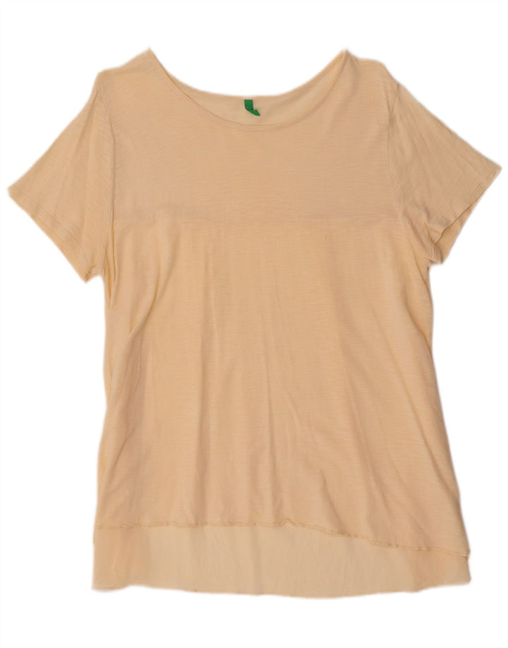 T-shirt da donna BENETTON Top UK 16 grande Beige