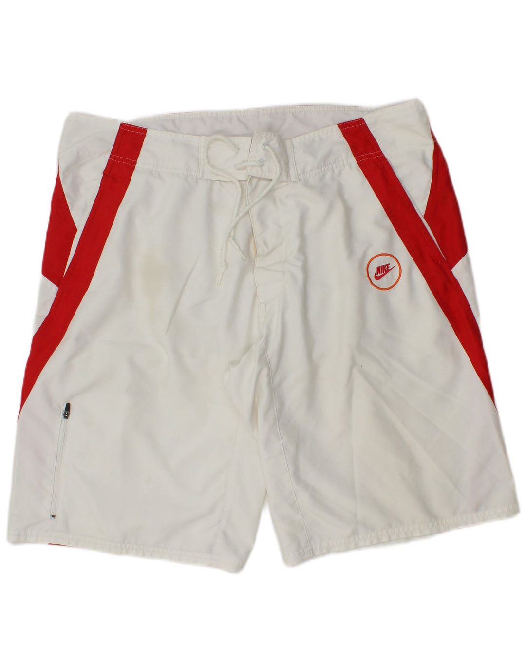 Pantaloncini da bagno da uomo Nike Large in poliestere color block bianco