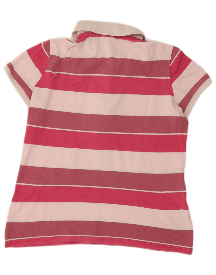 Polo da donna Lacoste taglia 46 XL in cotone a righe multicolore