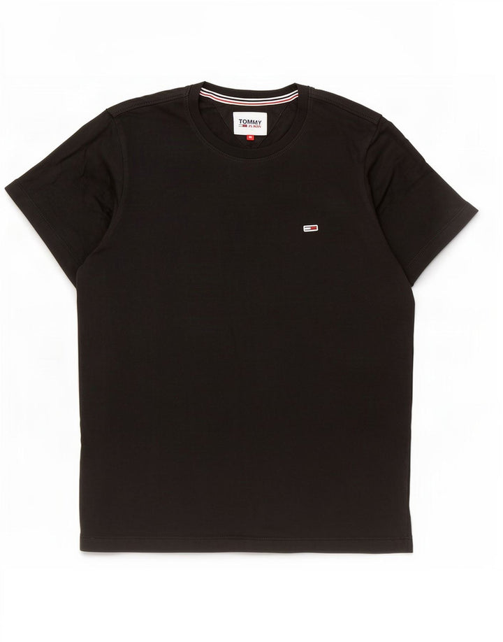 T-shirt da uomo Tommy Hilfiger Top in cotone nero medio