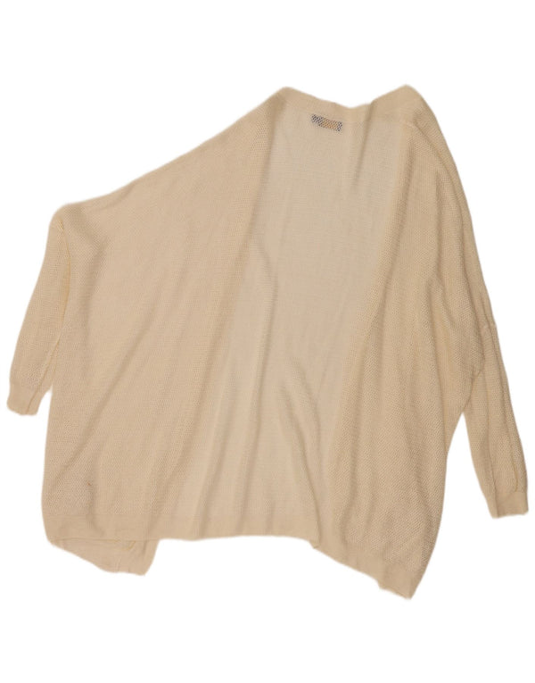 Polo Ralph Lauren Maglione cardigan con maniche a 3/4 da donna UK 14 Beige medio