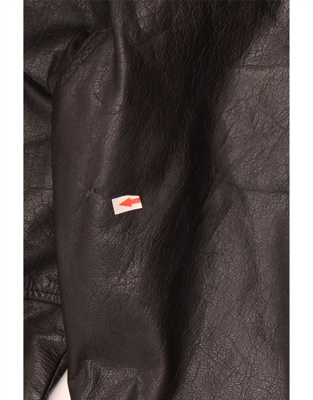 Cappotto in pelle vintage da uomo vestibilità ampia UK 38 in pelle nera media