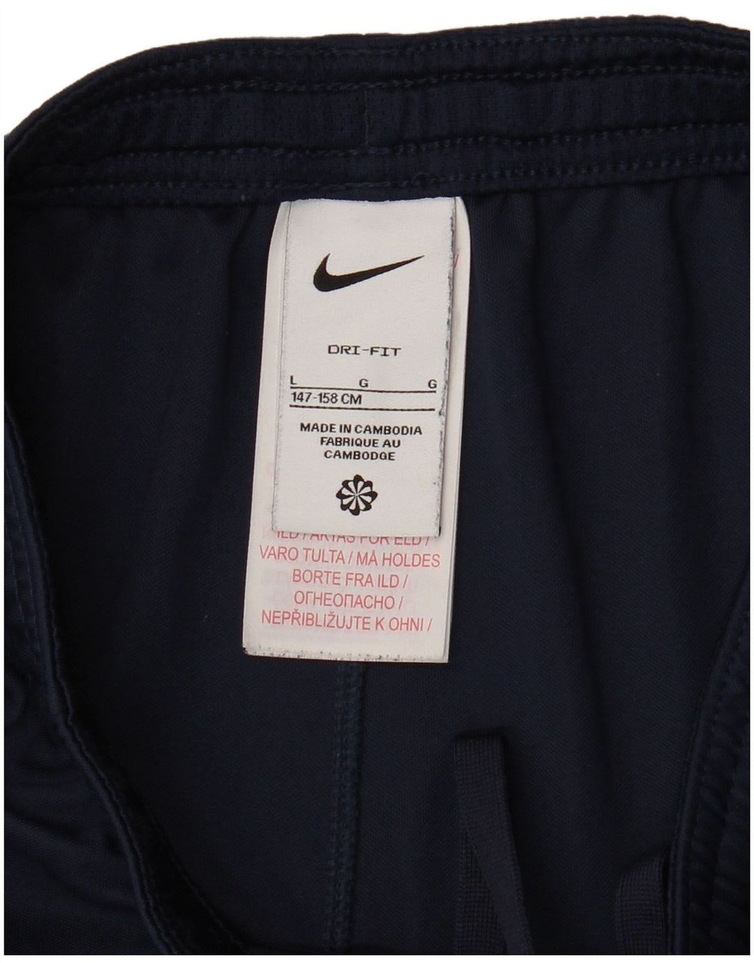 Pantaloncini sportivi NIKE da ragazzo Dri Fit 12-13 anni Large Blu Navy Colorblock