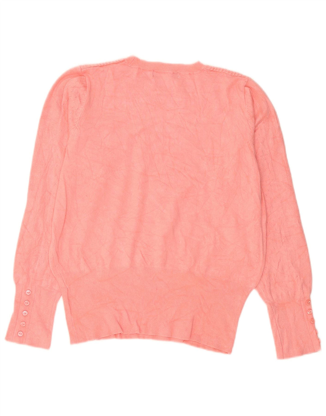 Maglione maglione girocollo da donna Marks & Spencer UK 12 Viscosa rosa medio