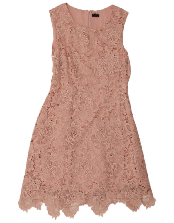 Abito a trapezio senza maniche da donna Phase Eight UK 16 Grande motivo floreale rosa