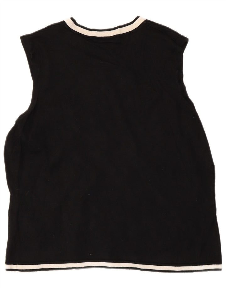 Canotta corta da donna Marks & Spencer UK 18 XL viscosa nera