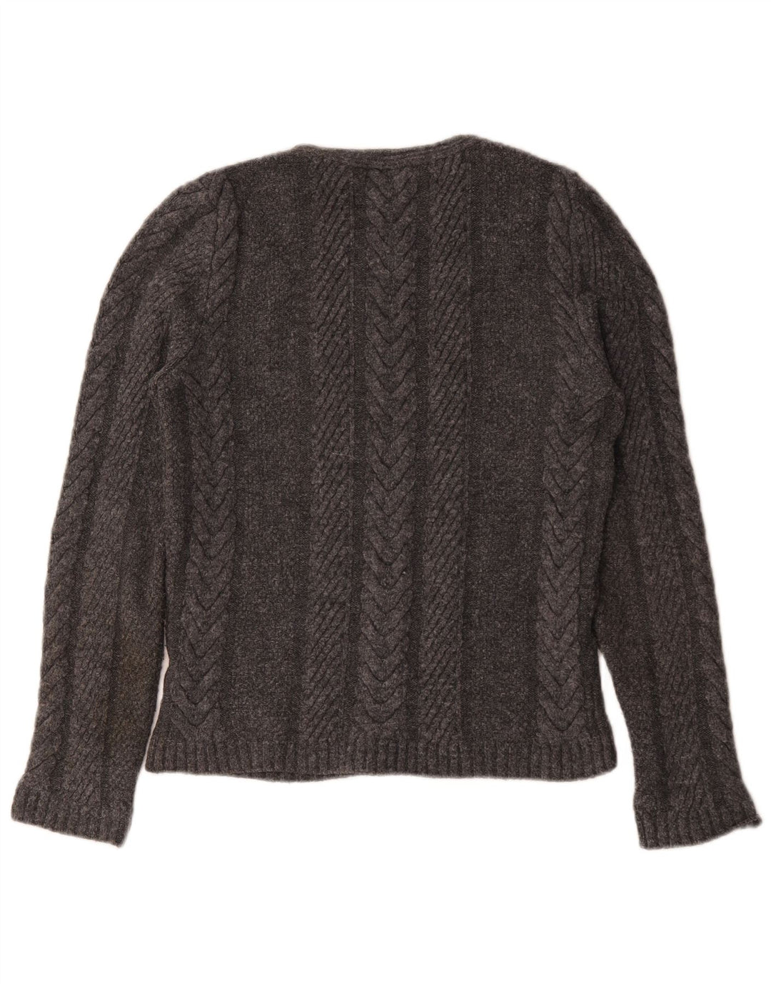 Maglione girocollo da uomo Zara, maglione grande, in acrilico chiazzato grigio