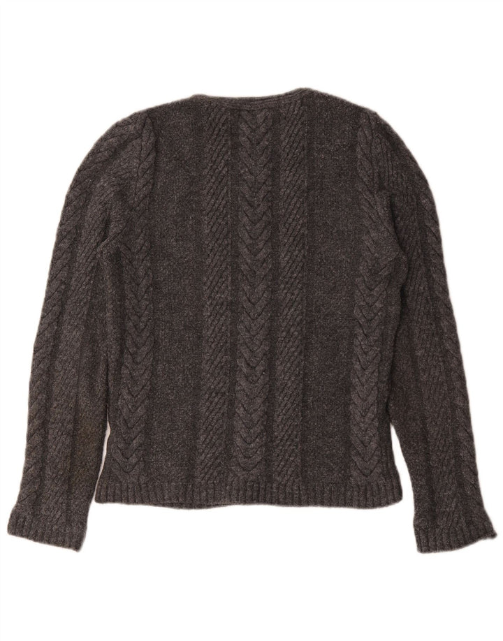 Maglione girocollo da uomo Zara, maglione grande, in acrilico chiazzato grigio