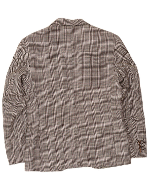 Giacca blazer da uomo a 1 bottone Pierre Cardin EU 46 piccolo pied de poule grigio