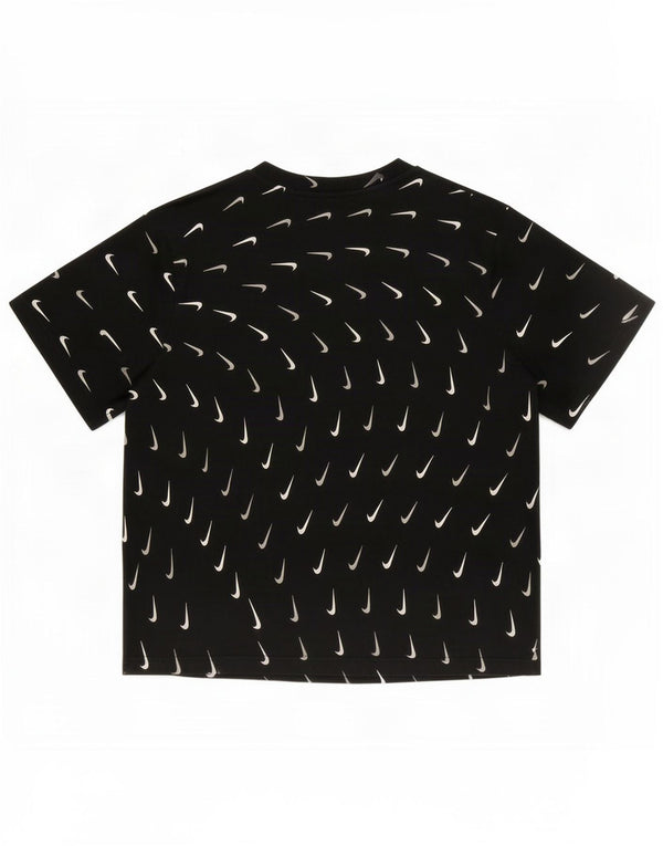T-shirt grafica Nike per ragazze, top 10-11 anni, cotone nero medio