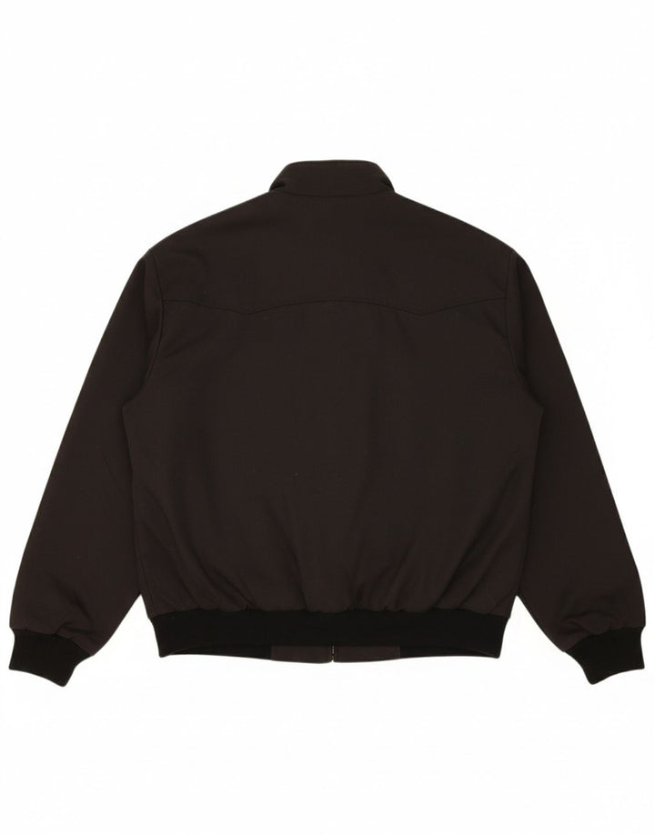 VINTAGE Mens Bomber Jacket UK 42 XL Black Polyester