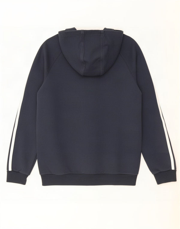 Felpa con cappuccio grafica Adidas da ragazzo 15-16 anni in cotone blu navy