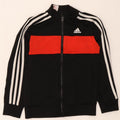 Giacca da tuta da ragazzo Adidas 7-8 anni in poliestere color block nero
