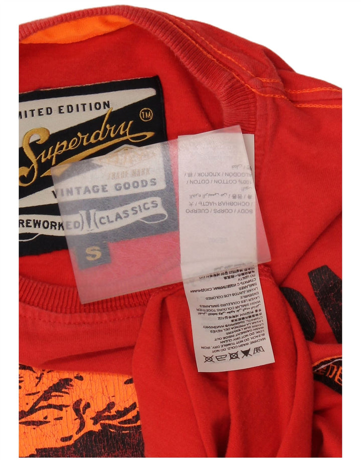 T-shirt grafica da uomo Superdry Top piccola in cotone rosso