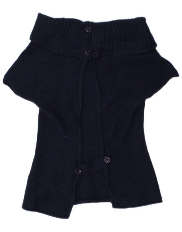 Maglione cardigan a maniche corte da donna Topshop UK 6 XS acrilico blu navy