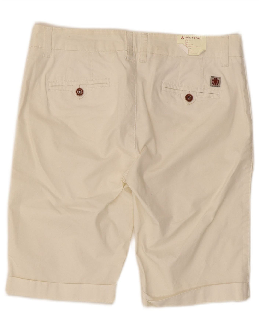 Pantaloncini chino da donna PEUTEREY IT 42 medi W32 cotone bianco