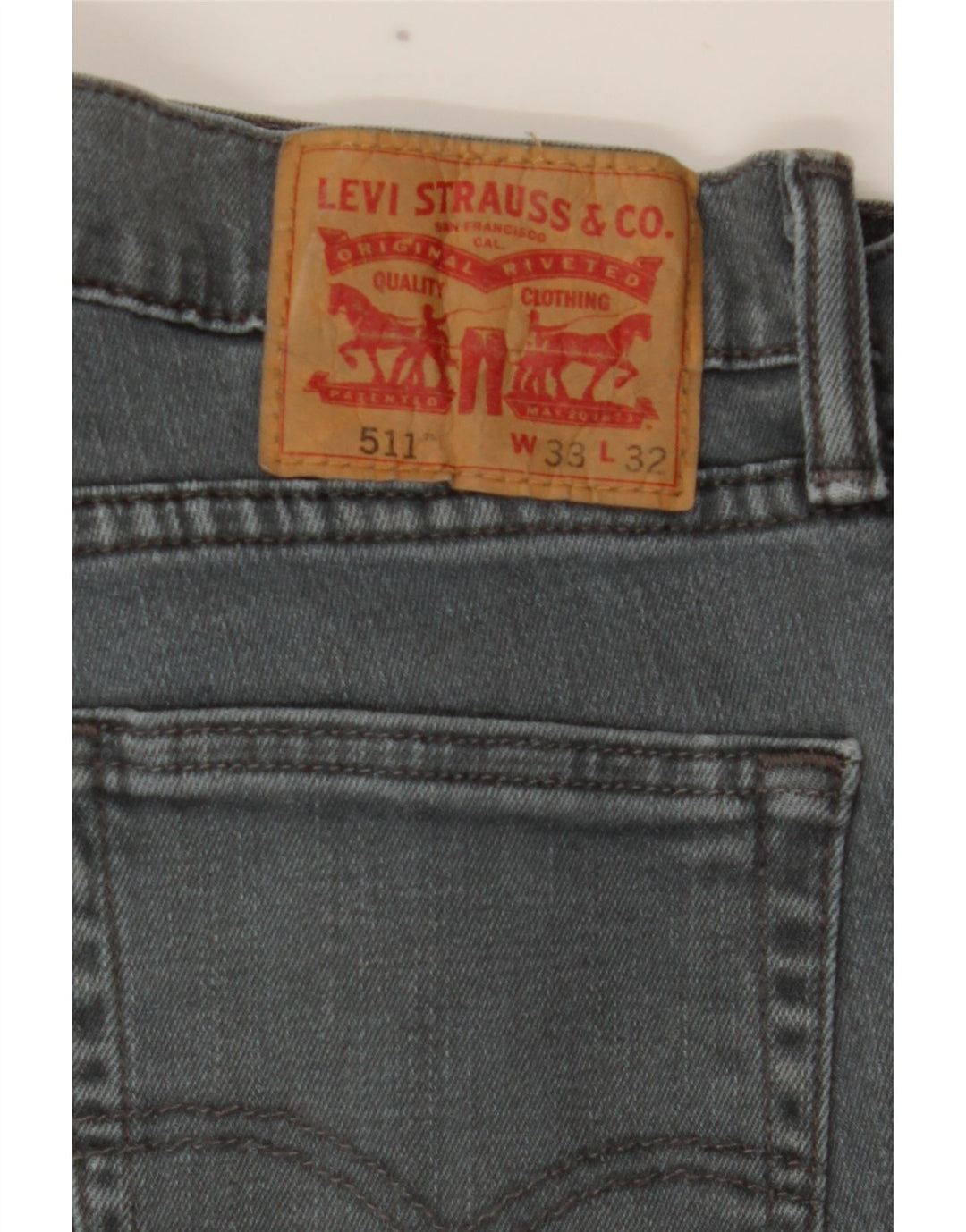 Jeans Levi's Uomo 511 Slim W33 L32 Cotone Grigio