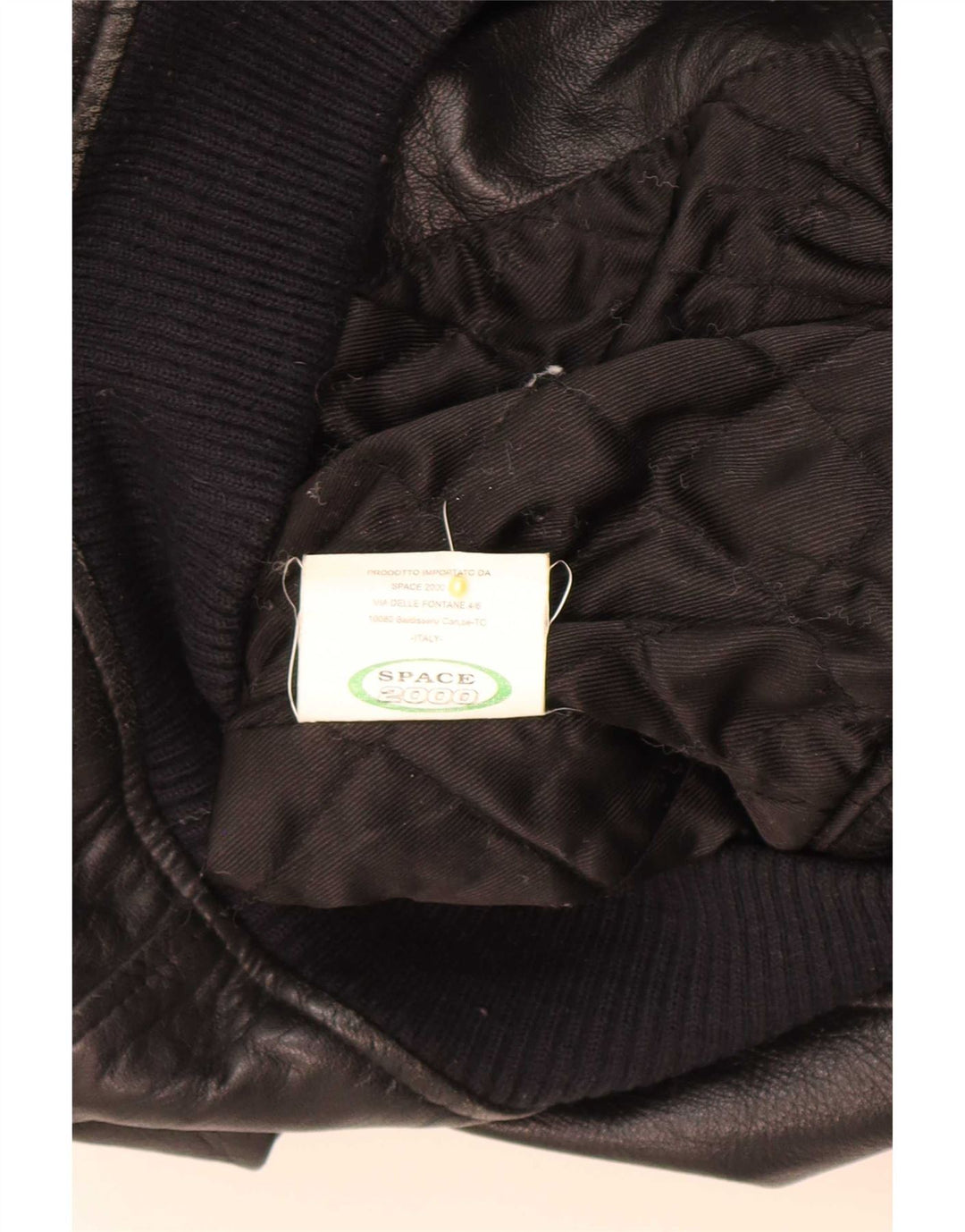 Giacca in pelle vintage da uomo UK 38 media nera